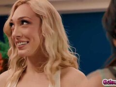 Oh wow, bride-to-be Lily Labeau joins three bridesmaids Octavia Red, Ivy Ireland, and Karina Valentina for steamy lesbian group sex with pussy licking.