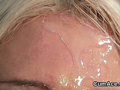 Frisky Hottie Swaps Cum In Facial Jizz Pov