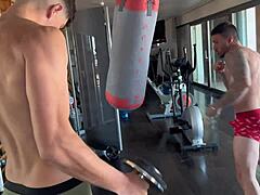 Bbg Shares Girlfriend Andrea Lux In Gym With Brother For First Time Double Penetration And Cum On Ass