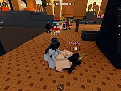 In this intense scene a character gets dominated by a huge futanari dick during lesbian action.