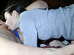 Real lesbian couple dives into hot cunnilingus!