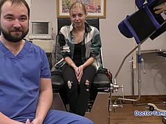 dr tampa - the doctors olympic failure - ava siren blonde petite patient in latex gloves and leggings backstage fetish hospital pov