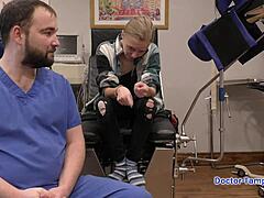 dr tampa - the doctors olympic failure - ava siren blonde petite patient in latex gloves and leggings backstage fetish hospital pov