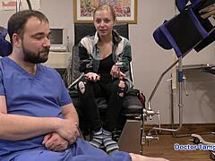dr tampa - the doctors olympic failure - ava siren blonde petite patient in latex gloves and leggings backstage fetish hospital pov