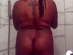 i was takin a homemade shower as an amateur black ebony