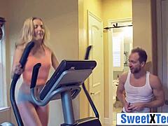 Hot 18 Year Old Blonde Teen Babe Fucks Rough with Big Cock in Doggystyle