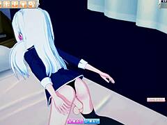 i feel so excited watching white hair jk lose her virginity and get creampied in this 3d hentai party