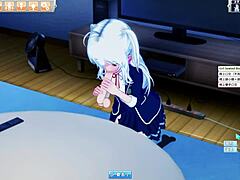 i feel so excited watching white hair jk lose her virginity and get creampied in this 3d hentai party