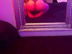 Teen girlfriend raven mirror blowjob