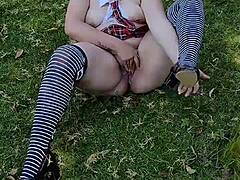 Wherever I want I like to please myself... even outdoors with my big ass flashing and gaping.