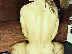 Whoa, check out Lvory White going wild with that huge dildo in solo anal play! 😈🍆