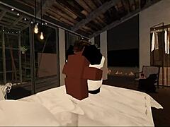 The intense rough sex session featured a massive BBC monster cock pounding relentlessly.