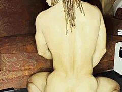 Whoa, check out Lvory White going wild with that huge dildo in solo anal play! 😈🍆