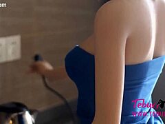 Perfect ass sex doll gets anal action with boobs and toys.