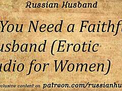 daddy hears russian solo girl moaning in erotic roleplay orgasm as faithful husband with dirty talk accent