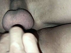 Condom Stays Intact In Rough Shaved Pussy Creampie Orgasm!