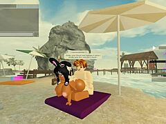 98 roblox porn with blonde and ebony in threesome assfucking doggystyle