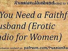 daddy hears russian solo girl moaning in erotic roleplay orgasm as faithful husband with dirty talk accent