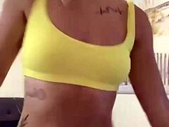 Cute teen 18+ strips down showing puffy nipples and tight pussy in homemade dance for viewers