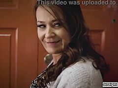 Stepaunt sets up a taboo workout session leading to intense lesbian pussy licking with petite teen