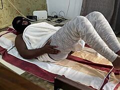 Got the whole gym focused on my black pussy during this solo workout session.