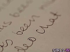 asian lesbian stunner teases with scissoring masturbation