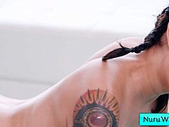 Busty Brunette Masseuse Avery Black Rubs Naked On Client Robby Apples With Perfect Ass