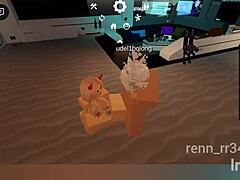 Blonde Boldly Fucked By Catboy In Roblox