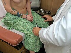 scarlett johnson acts as medical tit consultant in big tits fetish session