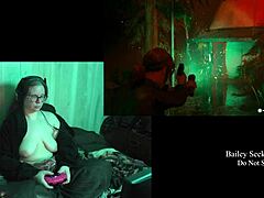 Playing Naked Night Springs with my big ass brunette curves exposed 😏