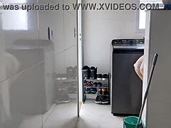 Oh man, this maid's big ass makes my cock throb every time she bends over!