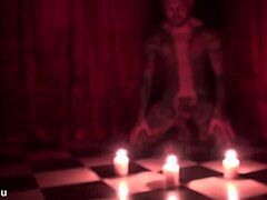 She teased as a succubus with her tattooed body in a short clip.