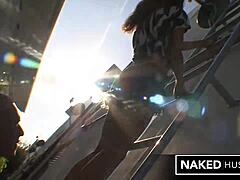 I feel so thrilled as Venezuelan amateur slut Veronica Rodriguez gets fucked hard on Miami rooftop by huge cock