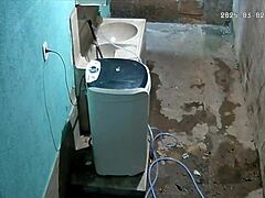 Hidden camera catches stepmom shaving while stepson watches her secretly