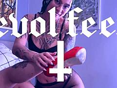 Do you love worshipping my feet like this, goddess? Choke on those toes while gagging!