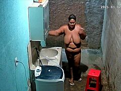 Hidden camera catches stepmom shaving while stepson watches her secretly