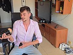 Playing With Crazy Oiled Toy In Homemade Solo