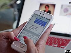 young delivery boy brings big package to horny milf