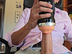 Playing With Crazy Oiled Toy In Homemade Solo