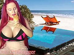 extreme addiction game with big tits goddess giving jerk off instructions as kinky mistress for orgasm