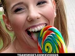 bracefaced teen poppy pleasure with braces and pigtails fucked hardcore