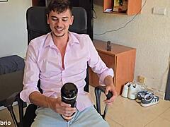 Playing With Crazy Oiled Toy In Homemade Solo