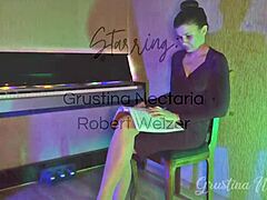 Brunette Conservatory Student In Stockings Fucked Doggystyle By Big Cock