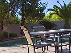 Italian Milf Helena Price Bangs Big Black Cock Anally By Pool With Deepthroat Blowjob And Cum On Tits Finish