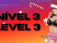 Cock Hero Jerk Off Game With Sexy Mrs Santa Twerking, Blowjob, Titsfuck And Oil On Big Ass!