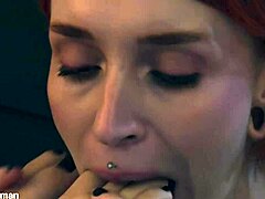 This Bitch Controls You With Her Pussy And Feet, Choking And Gagging You In Domination With Deepthroat And Vibrator Toys