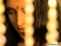 brunette indian teases with erotic striptease dance