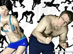 british chinese alexandria wu fights egyptian clifford bryant in interracial wrestling match