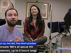 Dr Tampa takes on siccos with Zoe Lark in behind-the-scenes action featuring big tits brunette in gloves and handcuffs for humiliation.