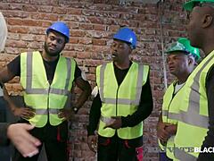 5 black cocks gangbang blonde Nathaly Cherie with double penetration